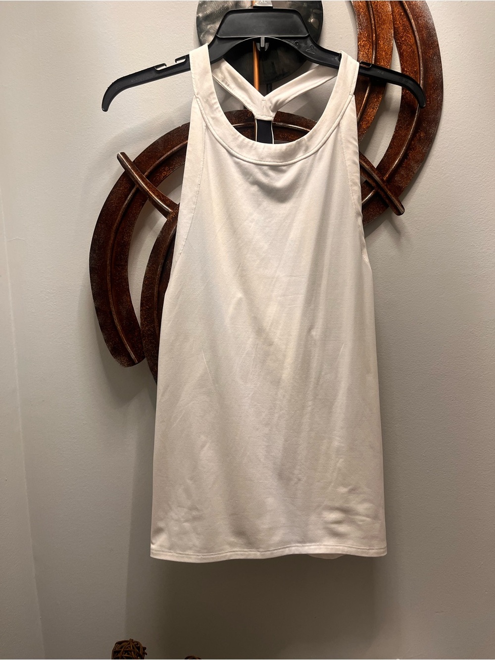 Athleta white Twist-Back Halter Tank S